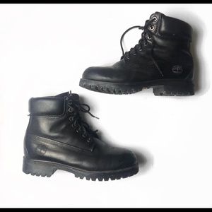 Timberland Black Leather Combat Women’s Boots